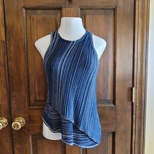 White House Black Market Sz XS Top Blue Silver Black White P2P 15 L 24